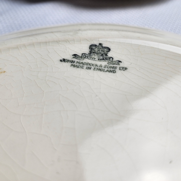 John Maddock & Sons set of 3 Platters Gold/Cream Ivory Ware England - Picture 13 of 13